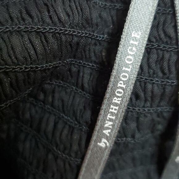 Delicate floral silk Anthropologie dress size SP light pink, ivory & black - Picture 9 of 11